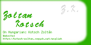 zoltan kotsch business card